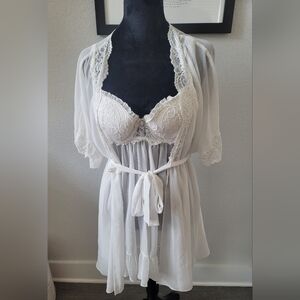 Cinema Etoile Babydol And Robe Set - White